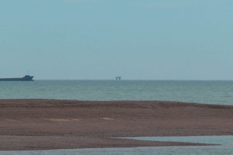 The Principality of Sealand seen from Felixstowe Ferry.