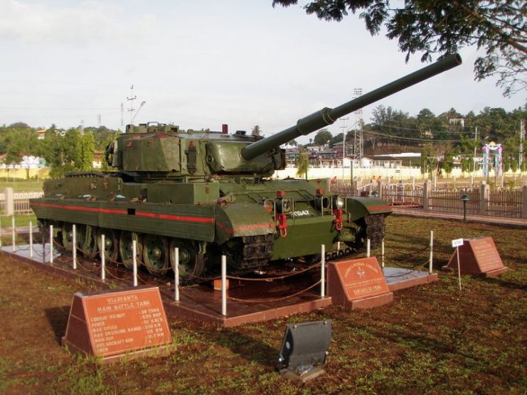 Vijayanta – a decommissioned main battle tank, made by India, kept in the Marina Park, Port Blair of Andaman. Photo: Biswarup Ganguly / CC-BY-SA 3.0