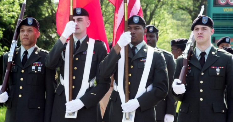 Honor guard for the “Wereth 11” in 2007.