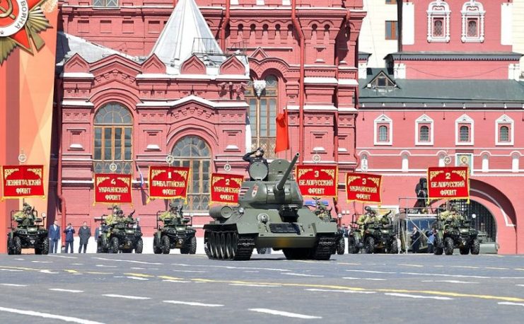 A T-34-85 during the 2018 Moscow Victory Day Parade.Photo: kremlin.ru CC BY 4.0