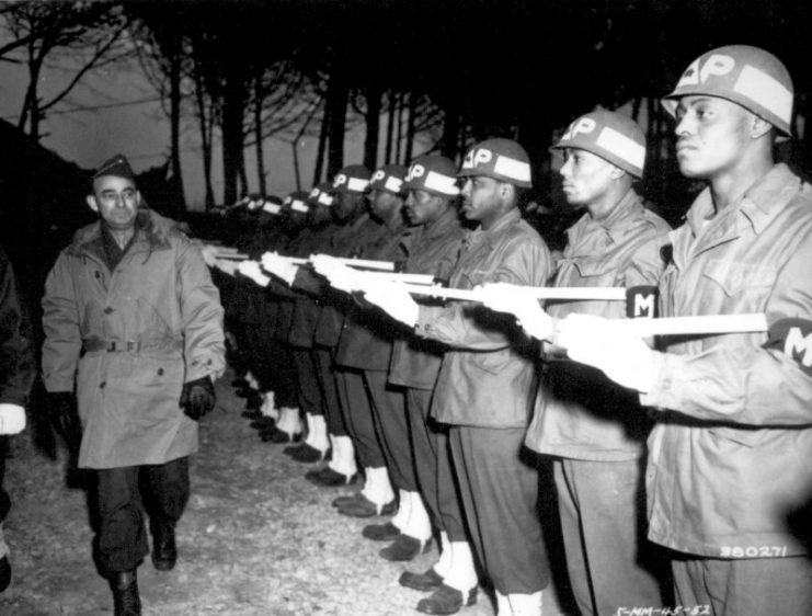 Inspection of Honor Guard of Military Policemen.