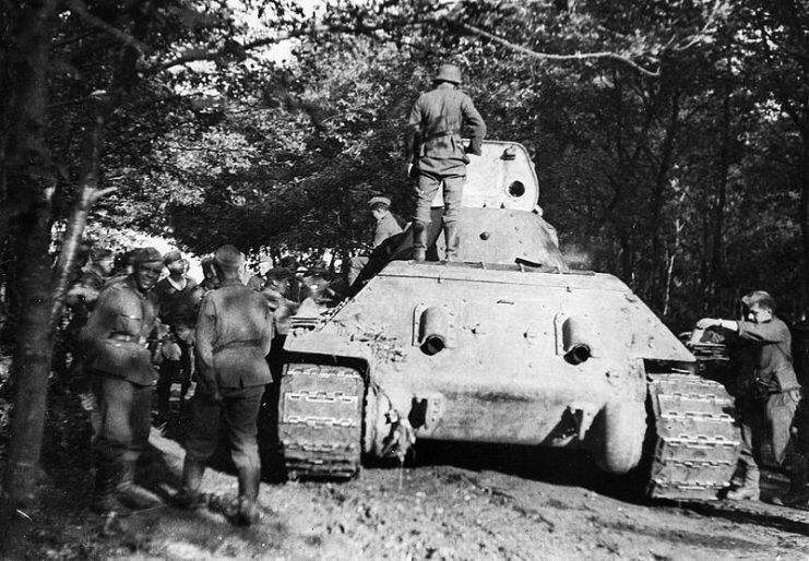 Captured Soviet tank T-34/76.