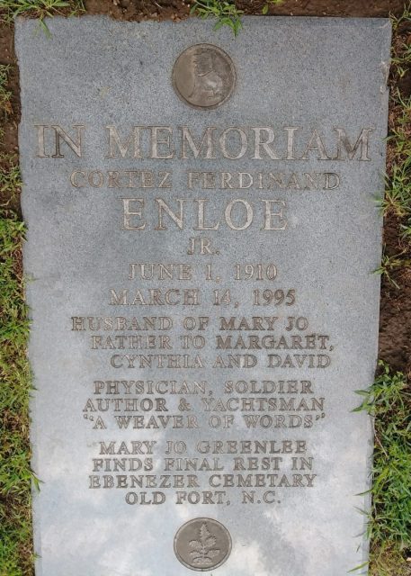 Dr. Enloe lived for many years in Annapolis, Maryland; however, the veteran’s remains were returned to Mid-Missouri and interred in Enloe Cemetery near Russellville following his death in 1995. Courtesy of Jeremy P. Ämick