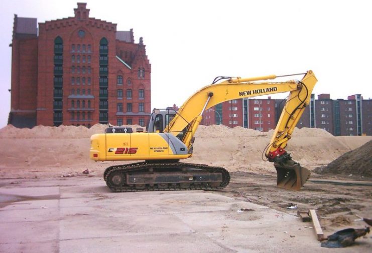 Excavating machine.