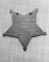 Medal of Honor awarded to Seaman John Ortega in 1864 (back view)
