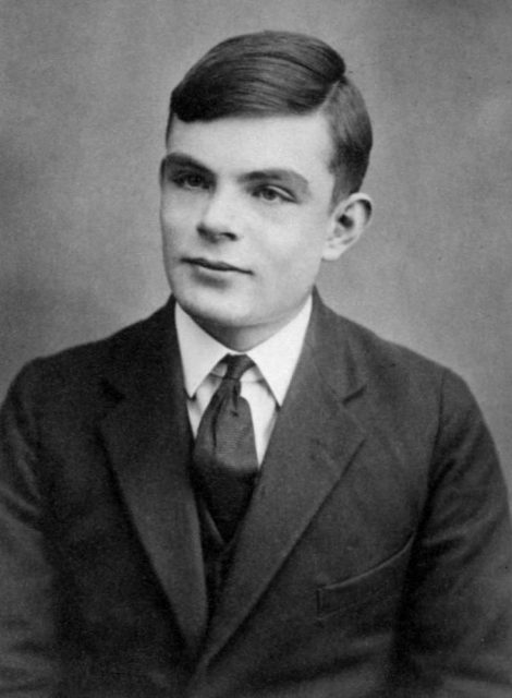 Passport photo of Alan Turing at age 16