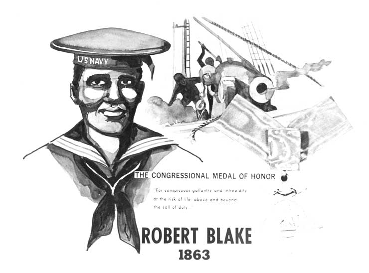 U.S. Navy poster featuring Medal of Honor recipient Robert Blake.
