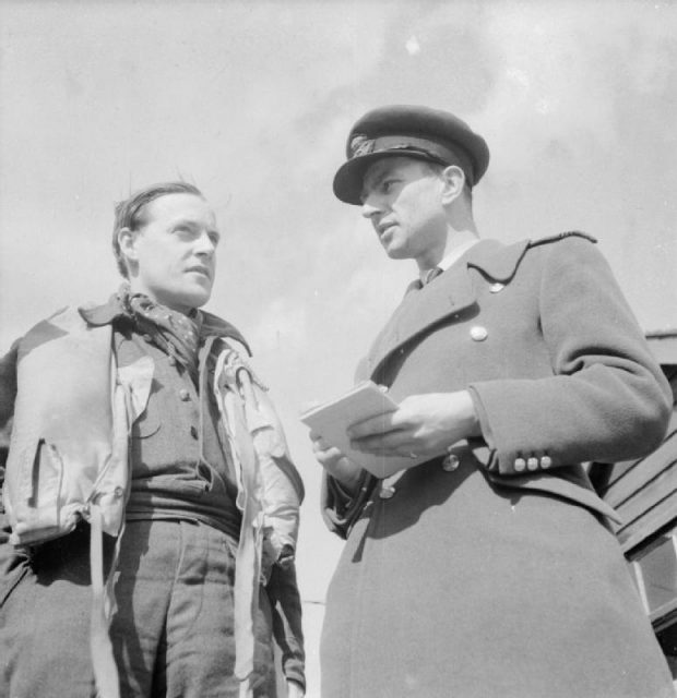 Peter Brothers (left) in Surrey during the Battle of Britain