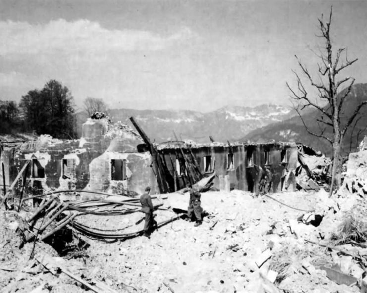 Berghof on the Obersalzberg, the house of Adolf Hitler in ruins