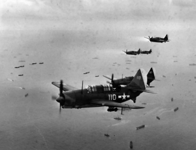 SB2C-4 from Yorktown off Iwo Jima, Pacific War.