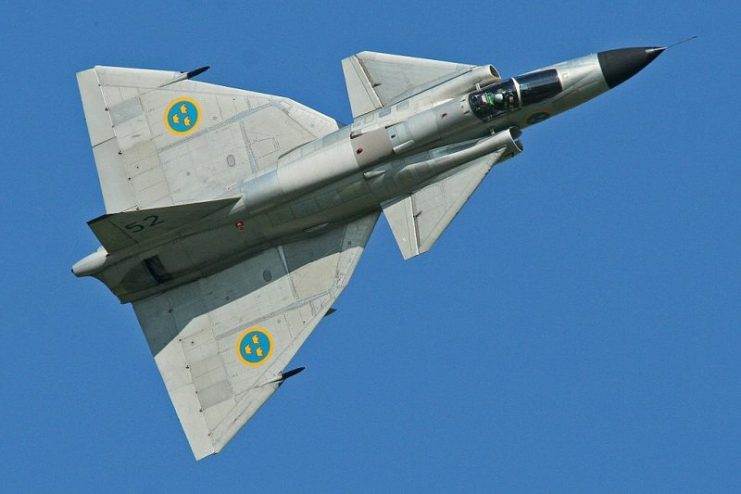 Swedish Air Force Historic Flight AJ 37 in 2013.Photo: Alan Wilson CC BY-SA 2.0