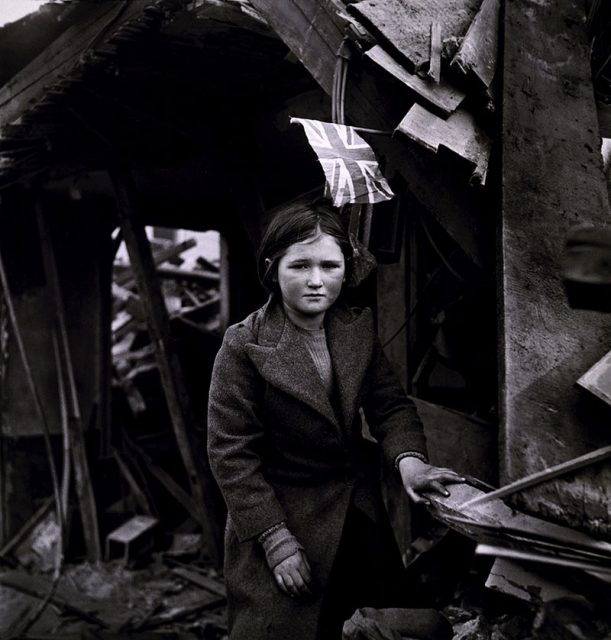 The aftermath of a V-2 strike at Battersea, London (27 January 1945).