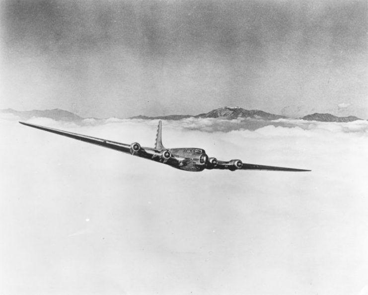 The Douglas XB-19 prototype in flight in 1941.