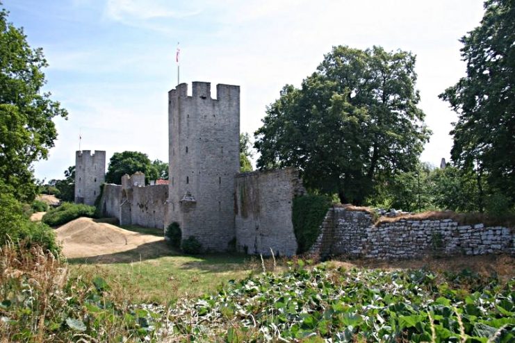 the Visby city wall, near the north gate.