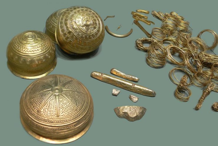 The Eberswalde Hoard from Germany disappeared in 1945 from Berlin and was located in 2004 in a secret depot within Moscow’s Pushkin Museum.