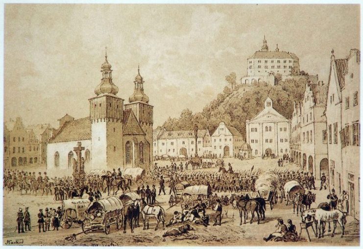 Náchod marketplace on June 28, 1866.
