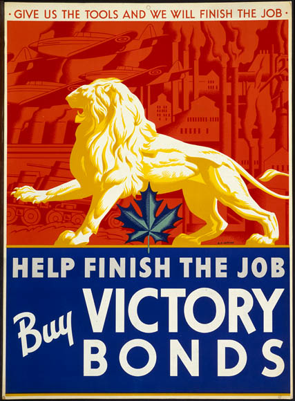 A. J. Casson’s Canadian Victory Bonds poster Give Us The Tools 1941