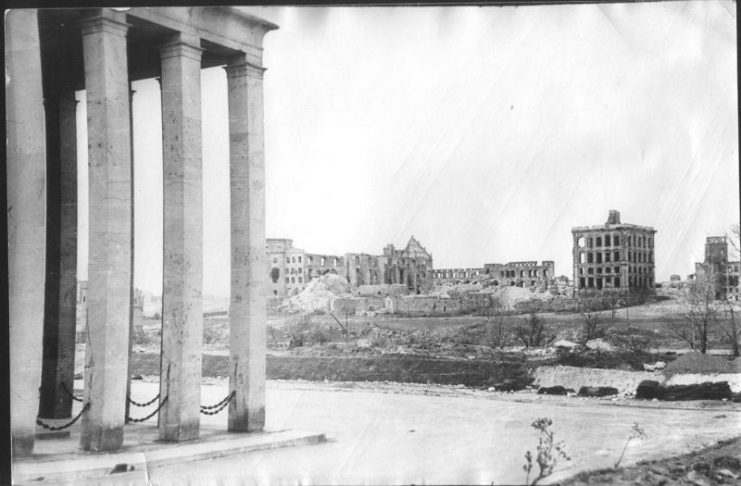 Ruins of the castle, 1950s.