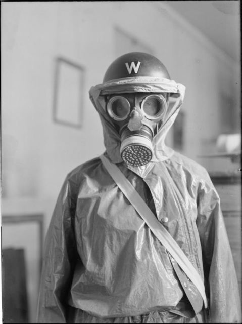 Anti-gas Clothing For Air Raid Wardens, 1941