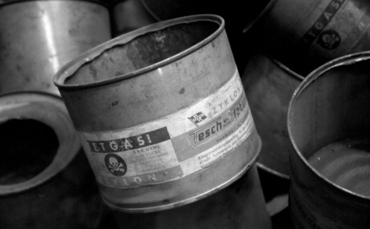 Empty Zyklon B gas can. Source: Discover Cracow