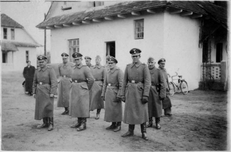 SS personnel at the Bełżec extermination camp, 1942. The SS was the leading Nazi organization involved in the extermination of 6 million Jews.