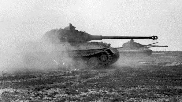 Tiger IIs (with the “Porsche” turret) on the move in France, June 1944 Photo by Bundesarchiv, Bild 101I-721-0397-34 / Wagner / CC-BY-SA 3.0