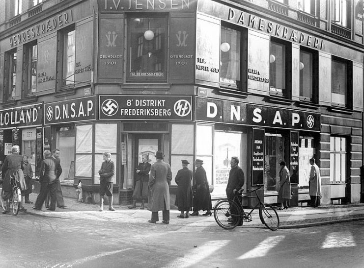 DNSAP ‘s district office on Gammel Kongevej in Copenhagen between 1940 and 1942 Frederiksberg. Photo: Nationalmuseet CC BY-SA 2.0