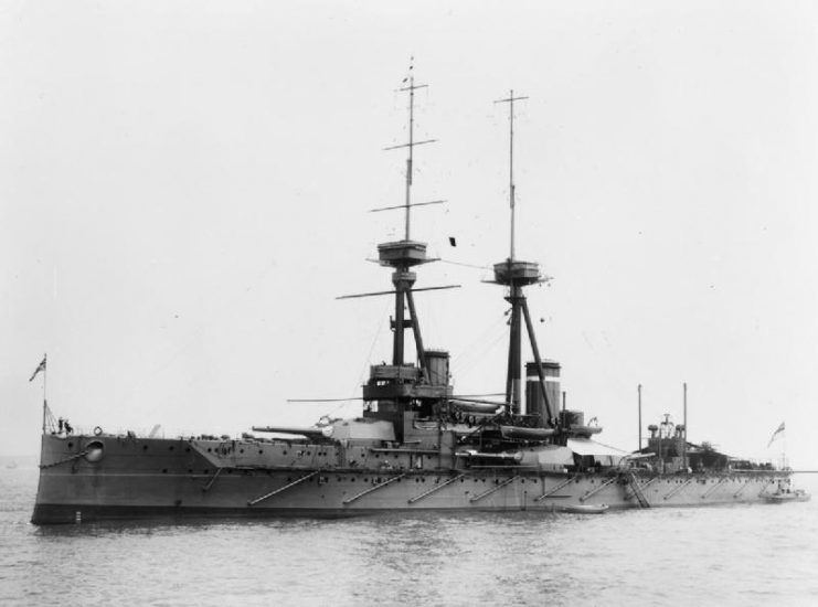 Collingwood at anchor, 1912