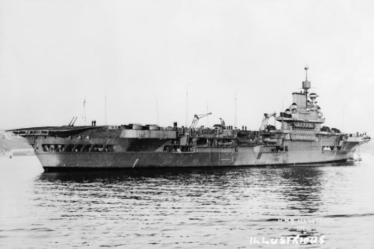 HMS ILLUSTRIOUS, 1940. Underway.