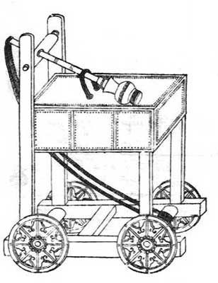 Illustration of a Hinged Counterweight Trebuchet Prepped for Transit from the Wujing Zongyao, late Ming (Wanli Period) edition