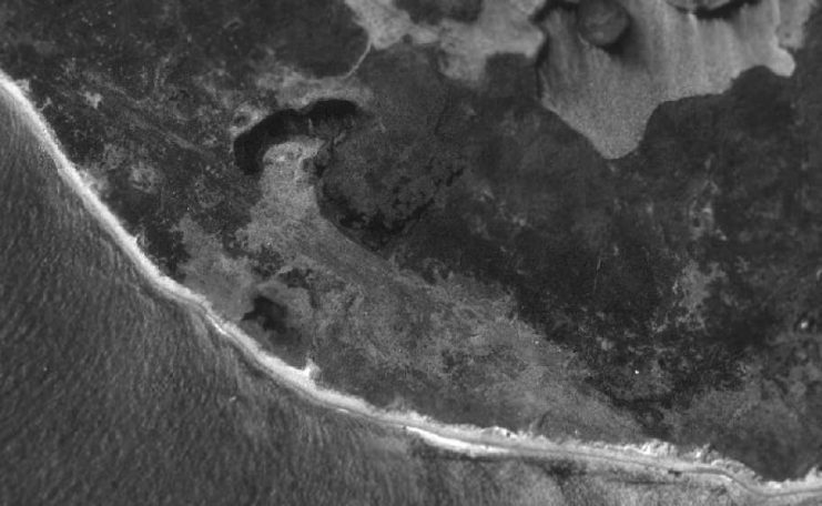 Image of Noman’s Land Navy Airfield. Taken from a United States Geological Survey photo of the island.