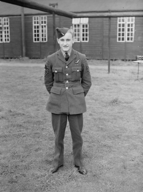 Portrait of John Hannah RAF, awarded the Victoria Cross: Belgium, 13 September 1940.