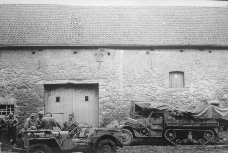 M3 halftrack and Jeep