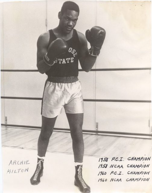 Sequoia High School product Archie Milton, a two-time NCAA heavyweight boxing champion.