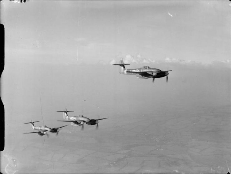 Three Westland Whirlwinds of No 263 Squadron RAF