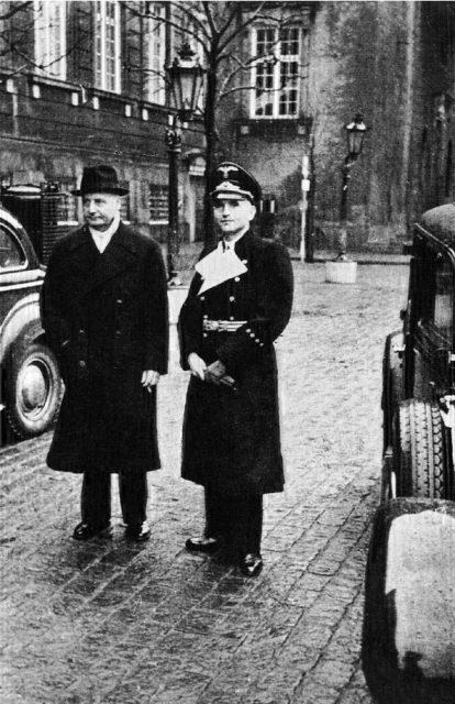 Werner Best (right) with Erik Scavenius, Danish PM 1942-43.