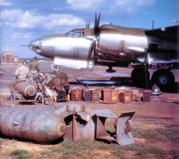 Unidentified B-26 Marauder of the 344th Bomb Group at Stansted, 1944.