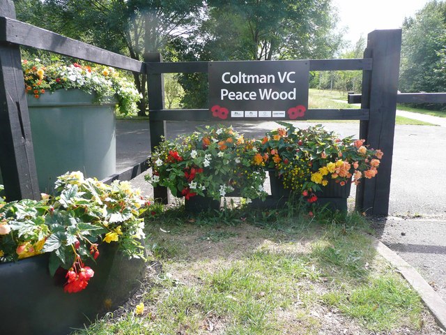 William Coltman VC Peace Wood memorial Photo by John Beresford CC By 2.0