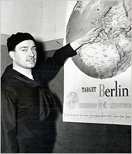 William Patrick Hitler, nephew of Adolf Hitler, in U.S. Navy uniform