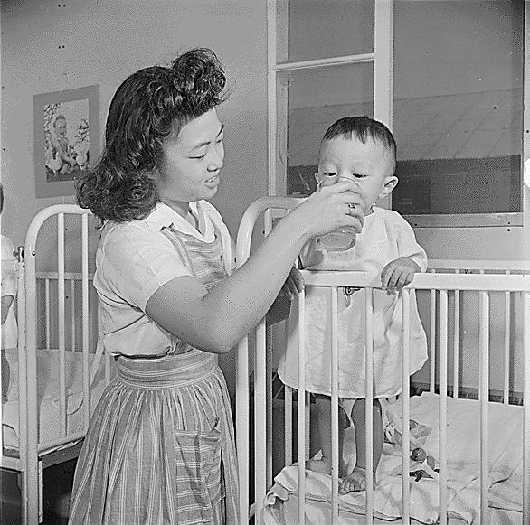 WWII- Poston, Arizona Relocation Camp for Japanese-Americans by Francis Stewart, 1943.