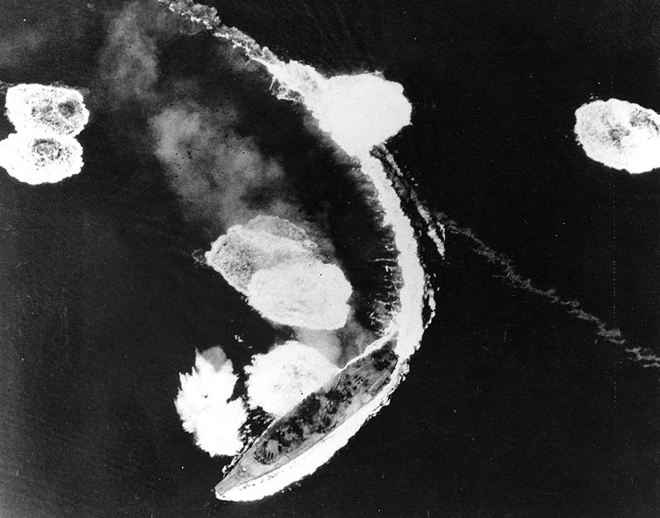 Yamato under attack off Kure on 19 March 1945