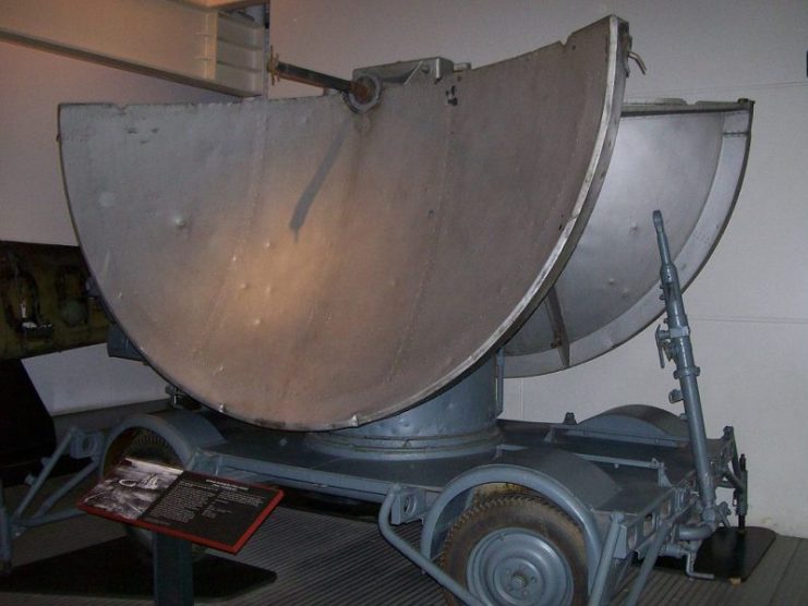 Würzburg radar of the type installed at Bruneval, folded for transport Photo by Ekem CC BY-SA 3.0