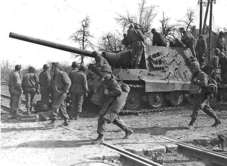 Wrecked Jagdtiger in Soultz, France, 18 March 1945.