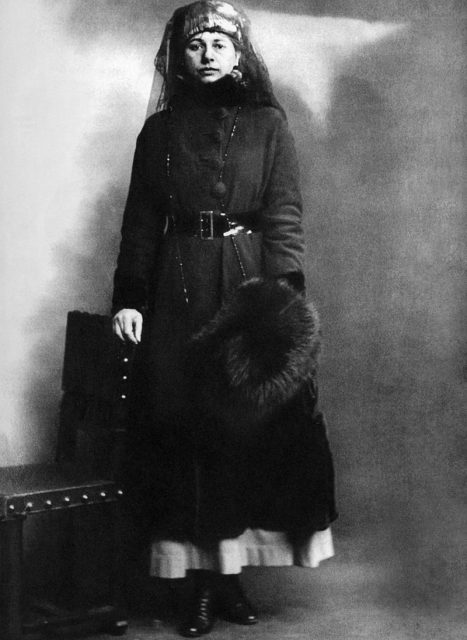 Mata Hari on the day of her arrest, February 13, 1917.