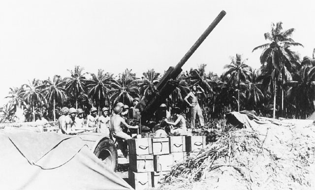 The 90mm antiaircraft guns on Rendova