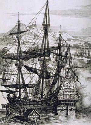 A Spanish galleon