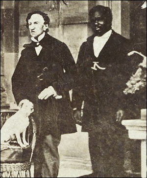 Barry (left) with John, a servant, and Barry’s dog Psyche, c. 1862, Jamaica