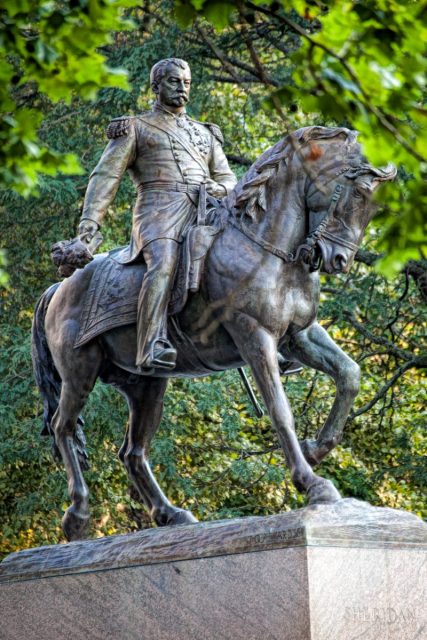 Civil War General Philip Sheridan statue in Albany NY.              Photo: Kenneth C. Zirkel CC BY-SA 4.0