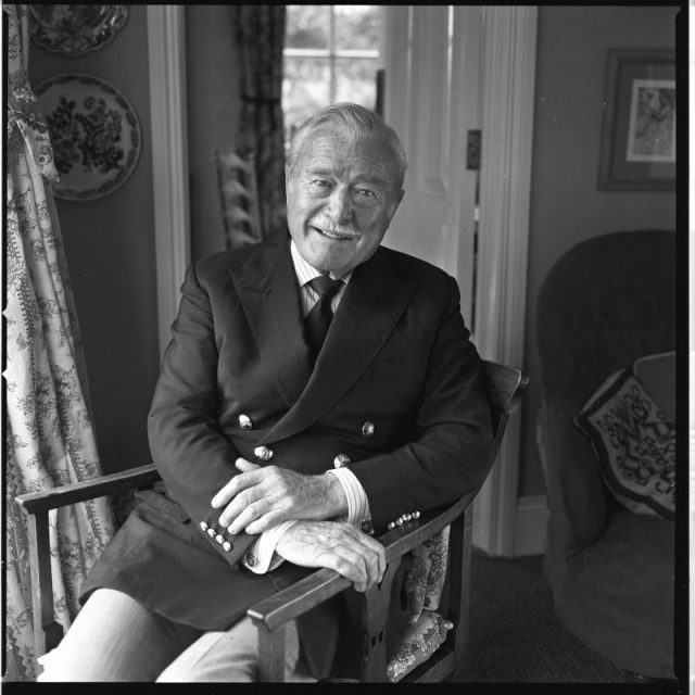 Sir John Gorman, former presiding officer of the Northern Ireland Assembly and former guardsman in the British Army. Bobbie Hanvey Photographic Archives, John J. Burns Library, Boston College.