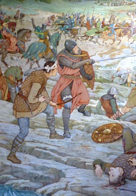 Detail from William Hole’s painting “The Battle of Largs”